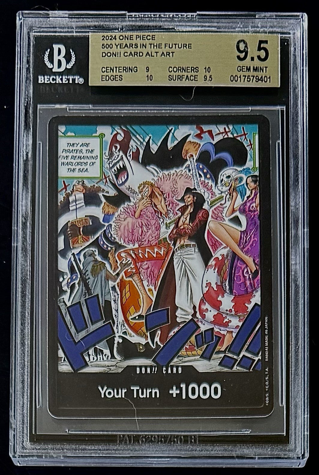 BGS 9.5 One Piece Don Card Alt Art - English - 500 Years in the Future - Graded