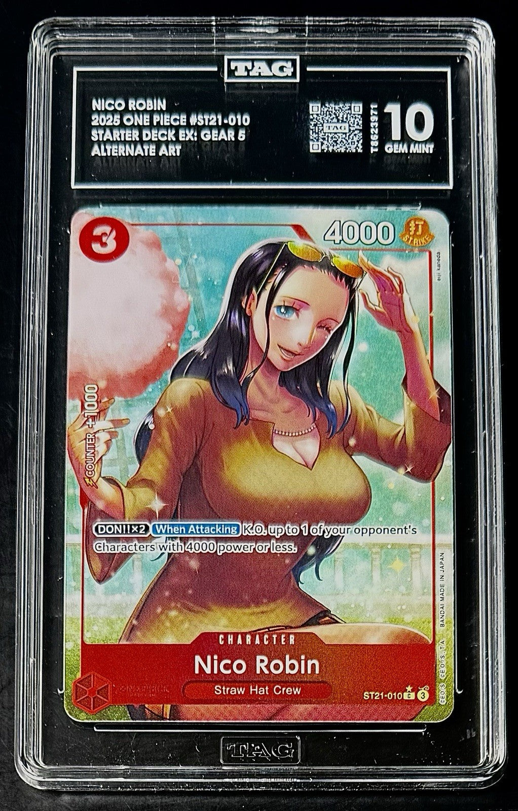TAG 10 One Piece ST21-010 C* - Nico Robin - Alt Art - EN - Foil - EX Gear 5