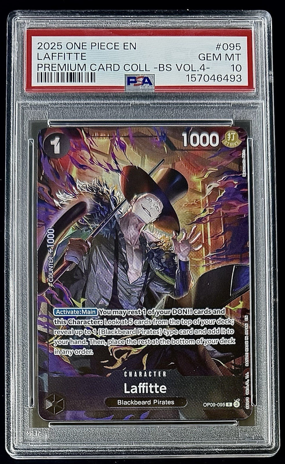PSA 10 One Piece OP09-095 R - Laffitte - EN - Foil - Premium Collection Vol.4