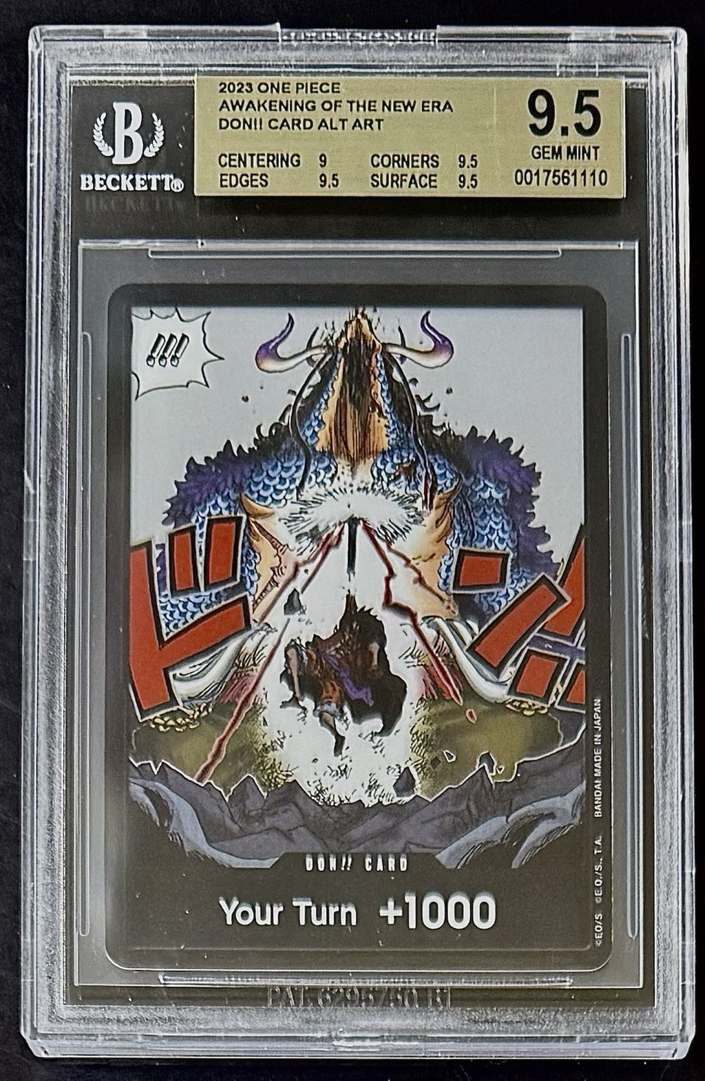 BGS 9.5 One Piece OP05 Don!! Card Alt Art - English - Awakening of the New Era