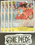 4 x One Piece PRB02-018 R Portgas.D.Ace - English - Foil - Playset - NM/M