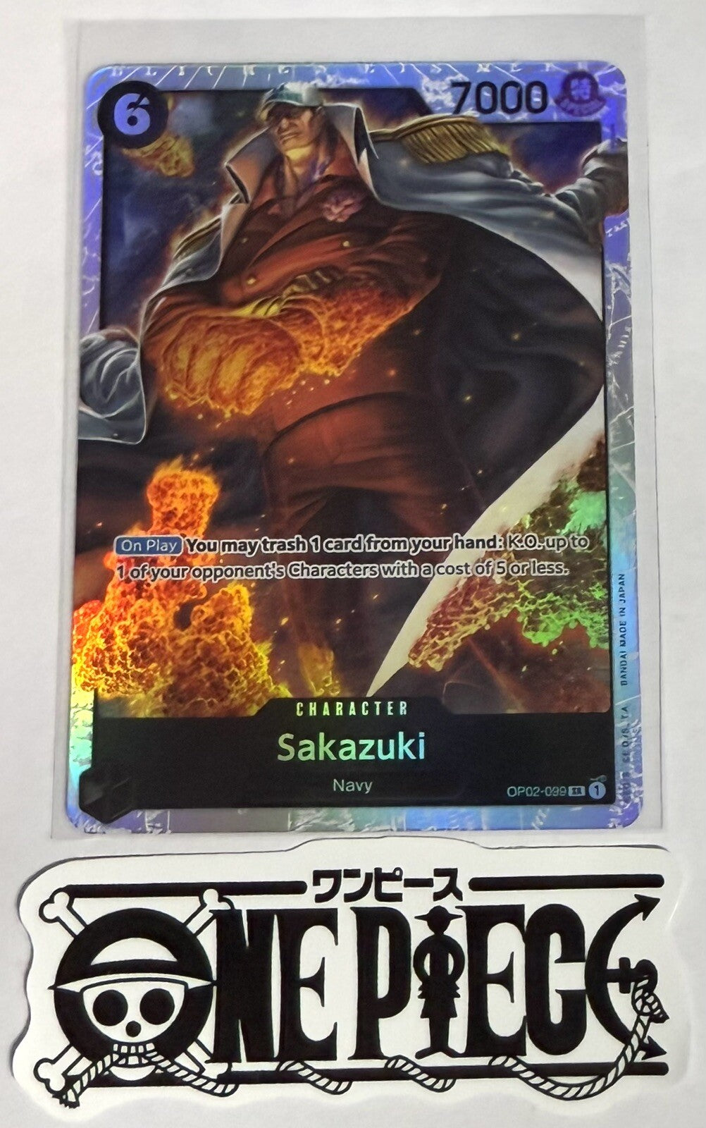 One Piece OP02-099 SR Sakazuki - English - TCG - NM/M