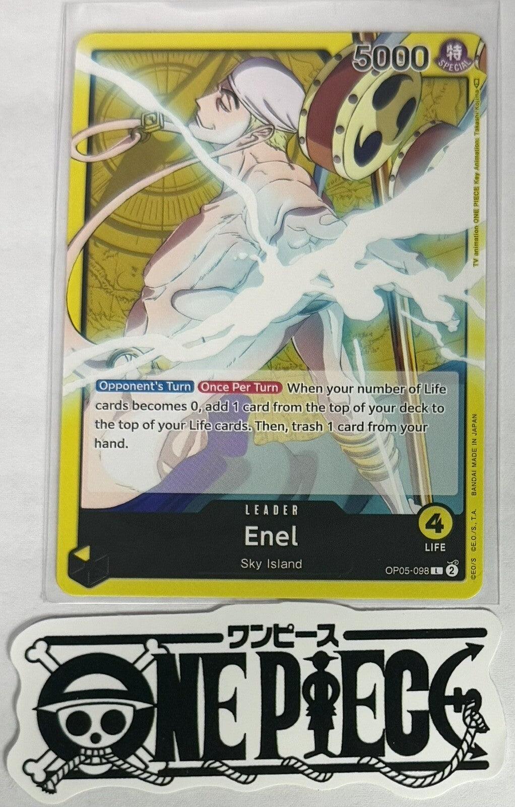 One Piece OP05-098 L Enel - English - Regular - Leader - TCG - NM/M
