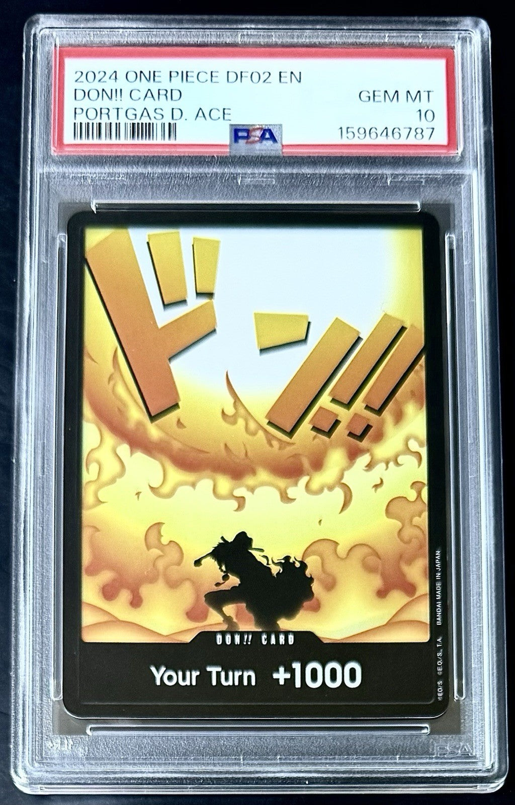 PSA 10 One Piece Don Card - Portgas.D.Ace - EN - Promo - DF02 Devil Fruit