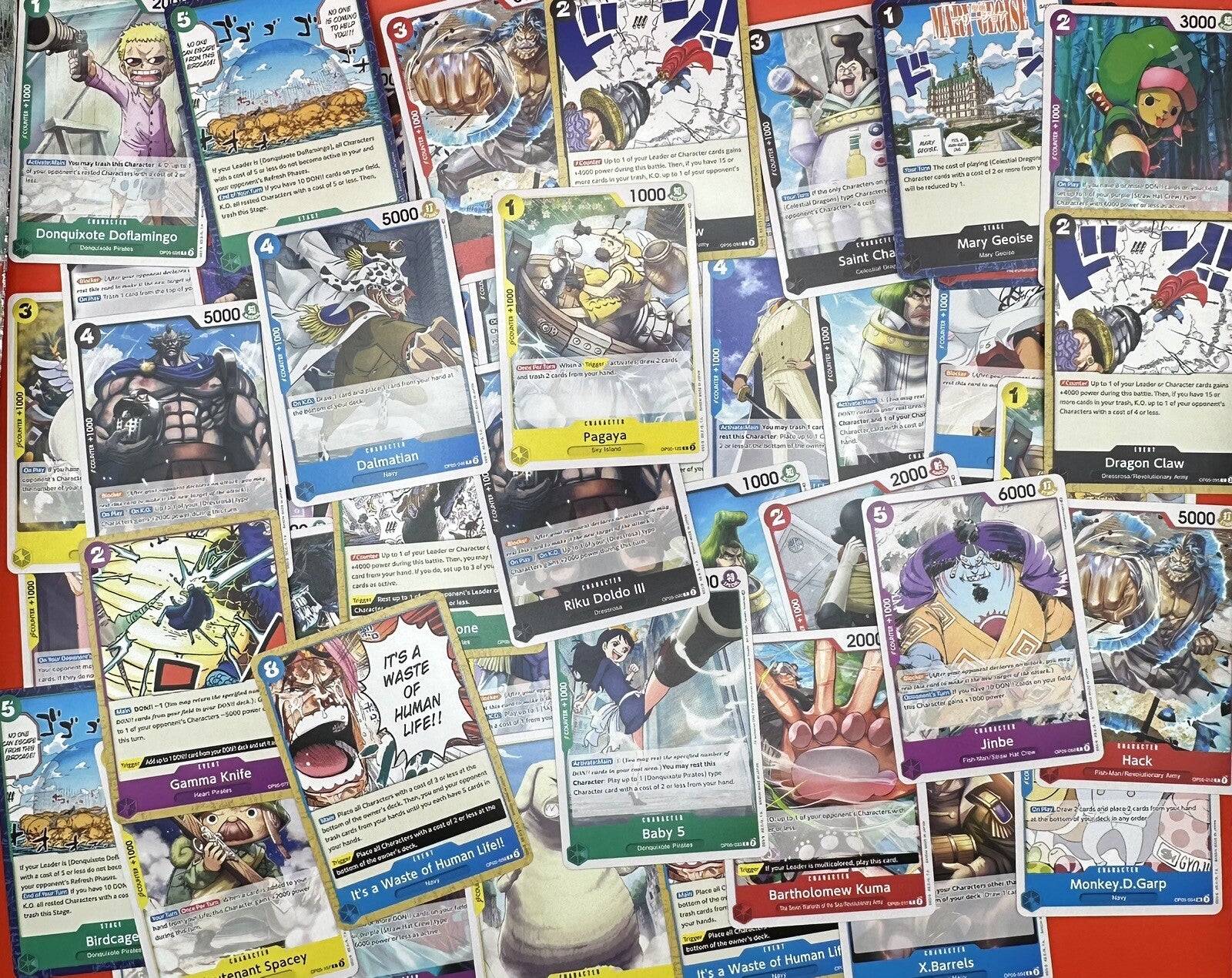 One Piece TCG - 50 Bulk Lot Mixed Cards. No Doubles - C & UC  ENG - NM/M