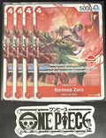 4x One Piece ST21-015 SR - Roronoa Zoro - EN - Regular - Play Set - LD01 - NM/M