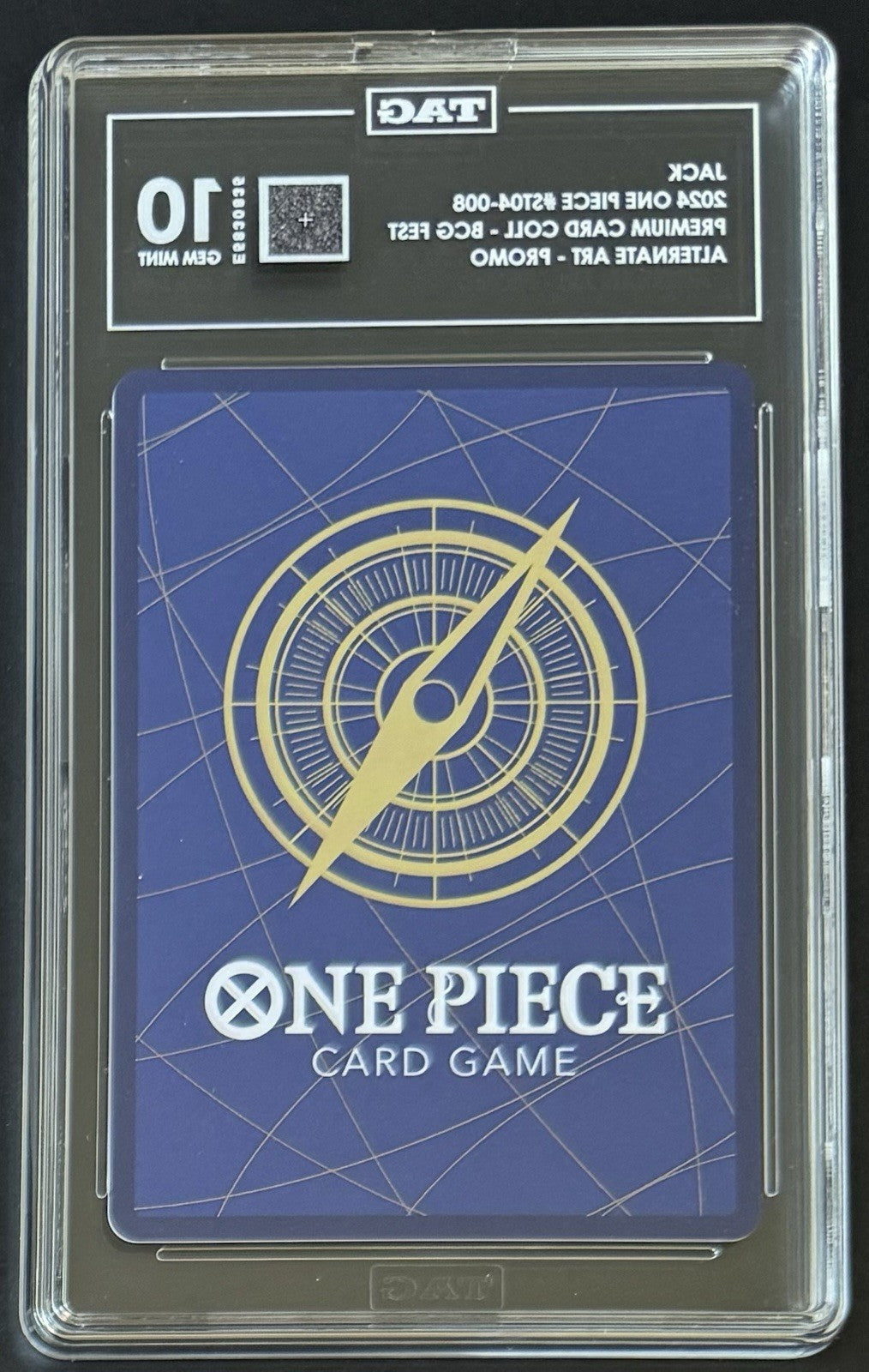 TAG 10 One Piece ST04-008  C Jack - ENG - Foil - 23-24 Collection - Graded