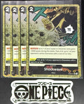 4x One Piece ST06-014 C Shockwave - English - Flag Foil - Playset - TCG - NM/M