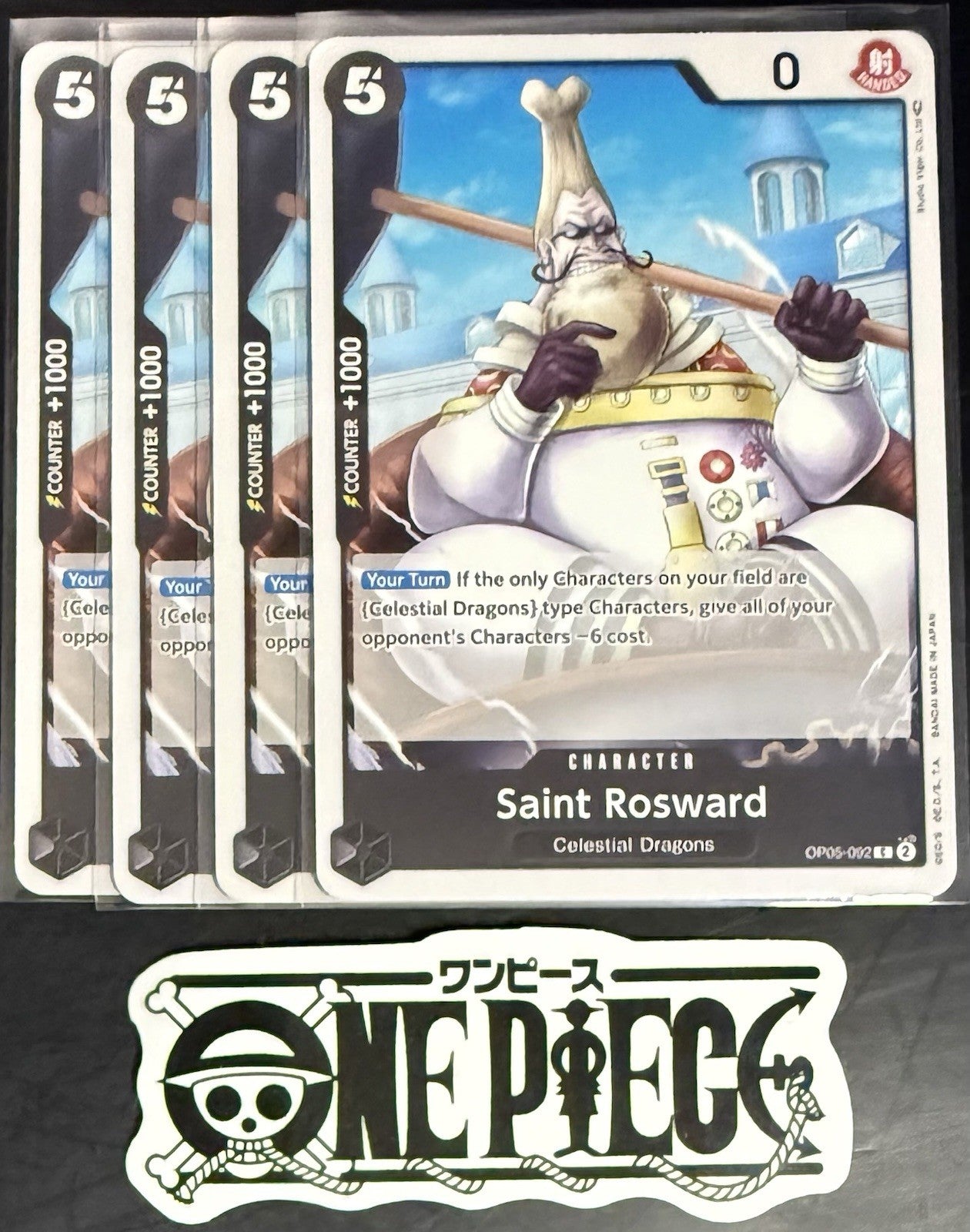 4x One Piece OP05-092 C Saint Rosward - ENG - Play Set - Regular - TCG - NM/M