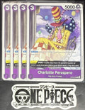 4x One Piece OP08-068 C Charlotte Perospero - ENG - Regular - Play Set -TCG-NM/M