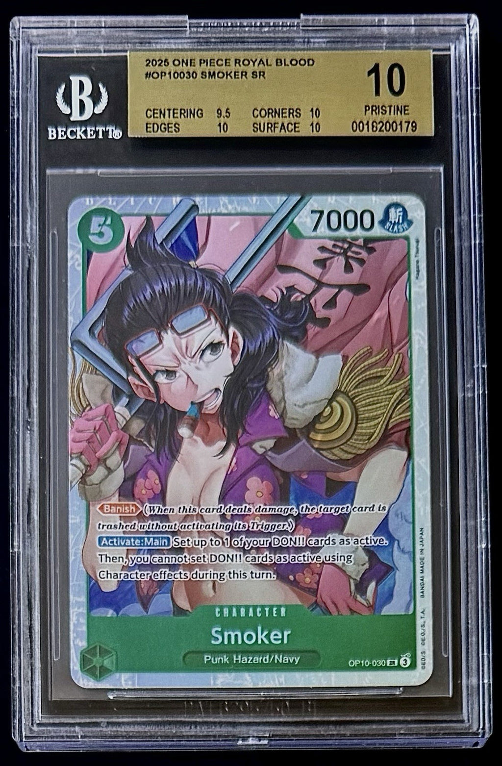 BGS 10 One Piece OP10-030 SR - Smoker - English - Royal Blood - Graded