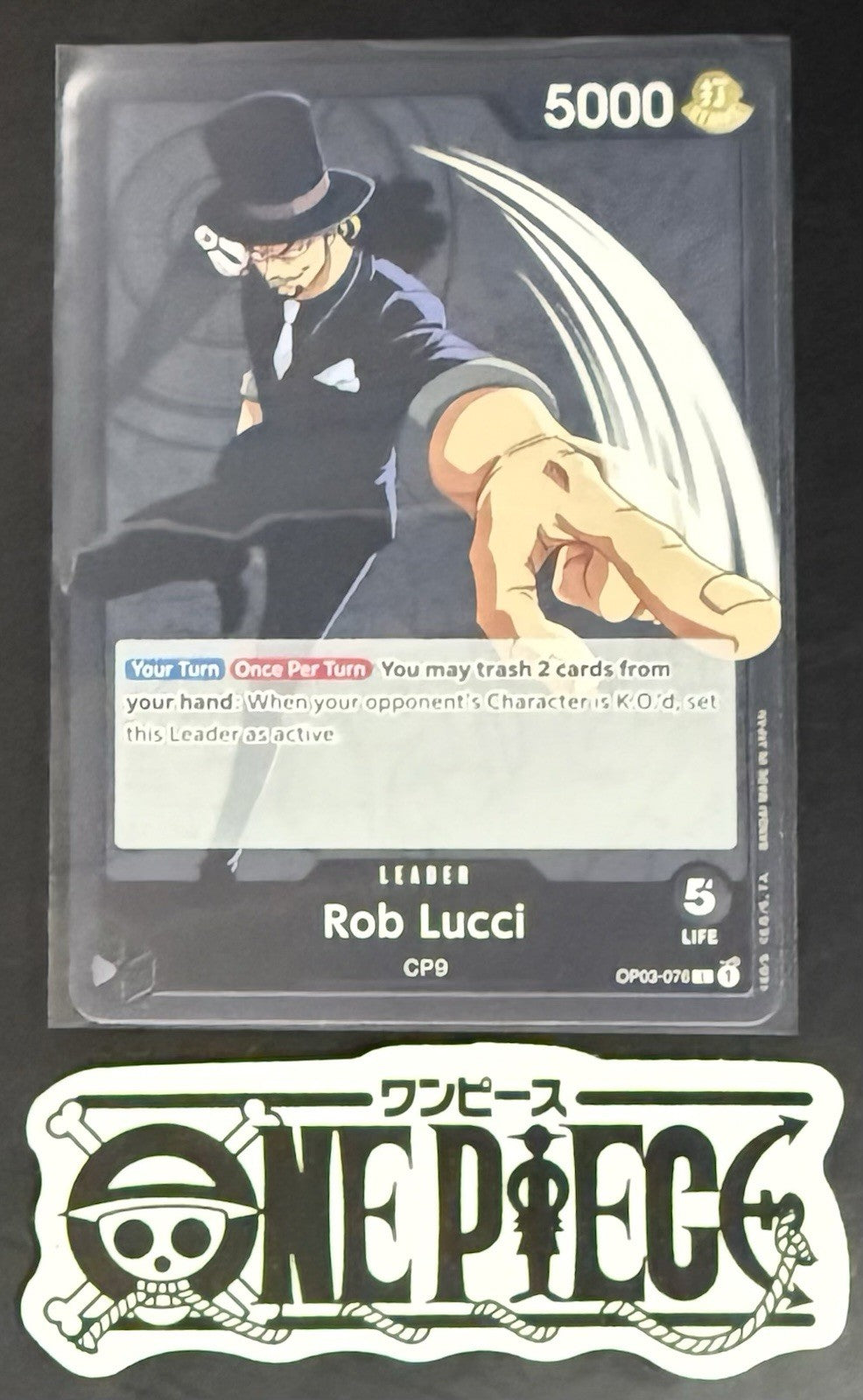 One Piece OP03-076 L Rob Lucci - ENG - Regular - Playset - TCG - NM/M