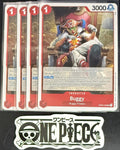4x One Piece OP03-008 UC Buggy - English - Regular - Playset - TCG - NM/M