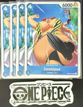 4x One Piece OP08-048 C Sweetpea - ENG - Regular - Play Set - TCG - NM/M