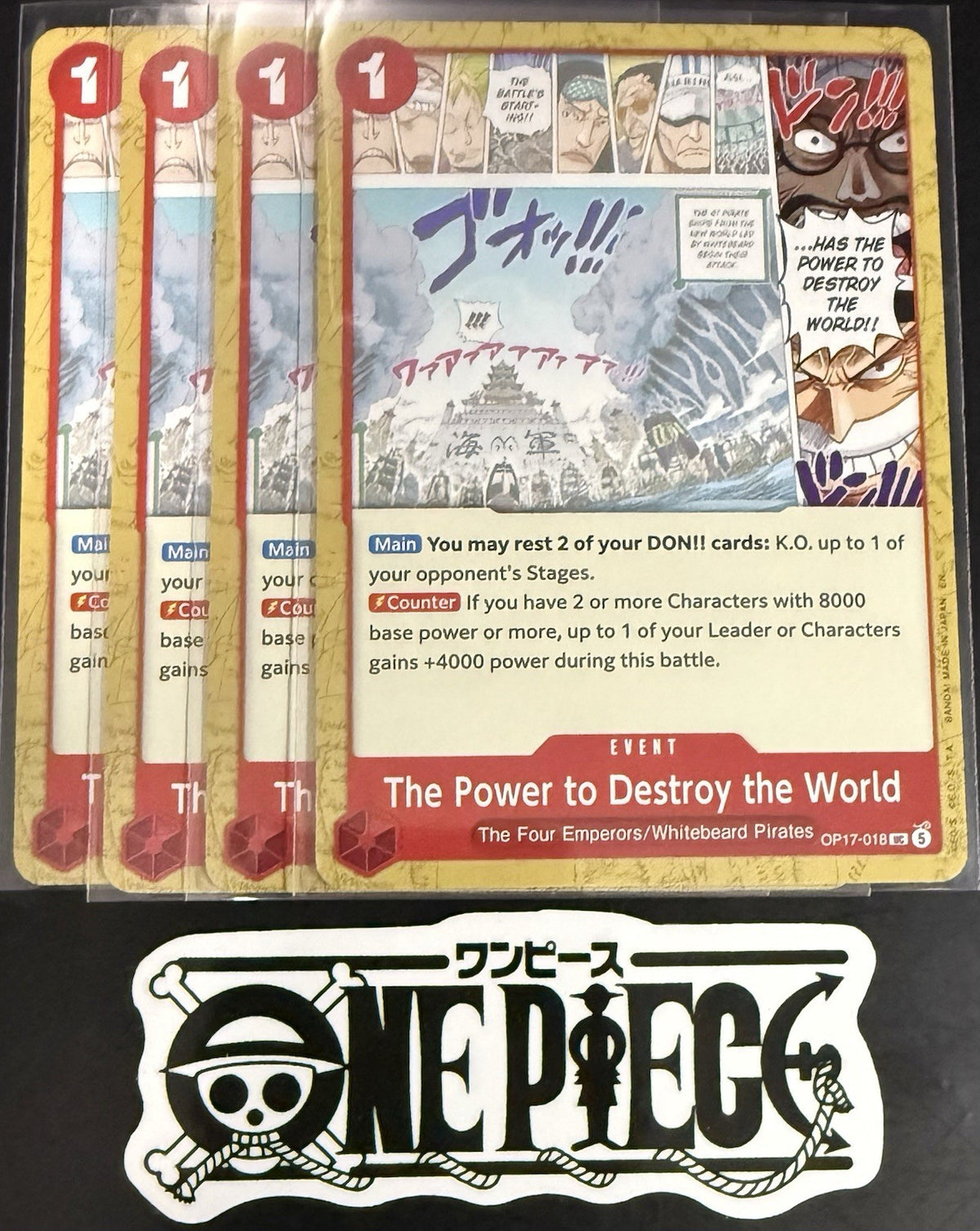 4x One Piece OP17-018 UC - The Power to...- EN - Regular - Play Set - TCG - NM/M