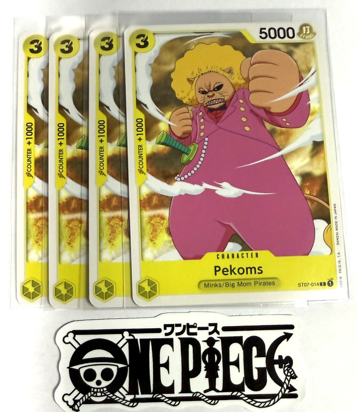 4x One Piece ST07-014 C Pekoms - English - Regular - Playset - TCG - NM/M