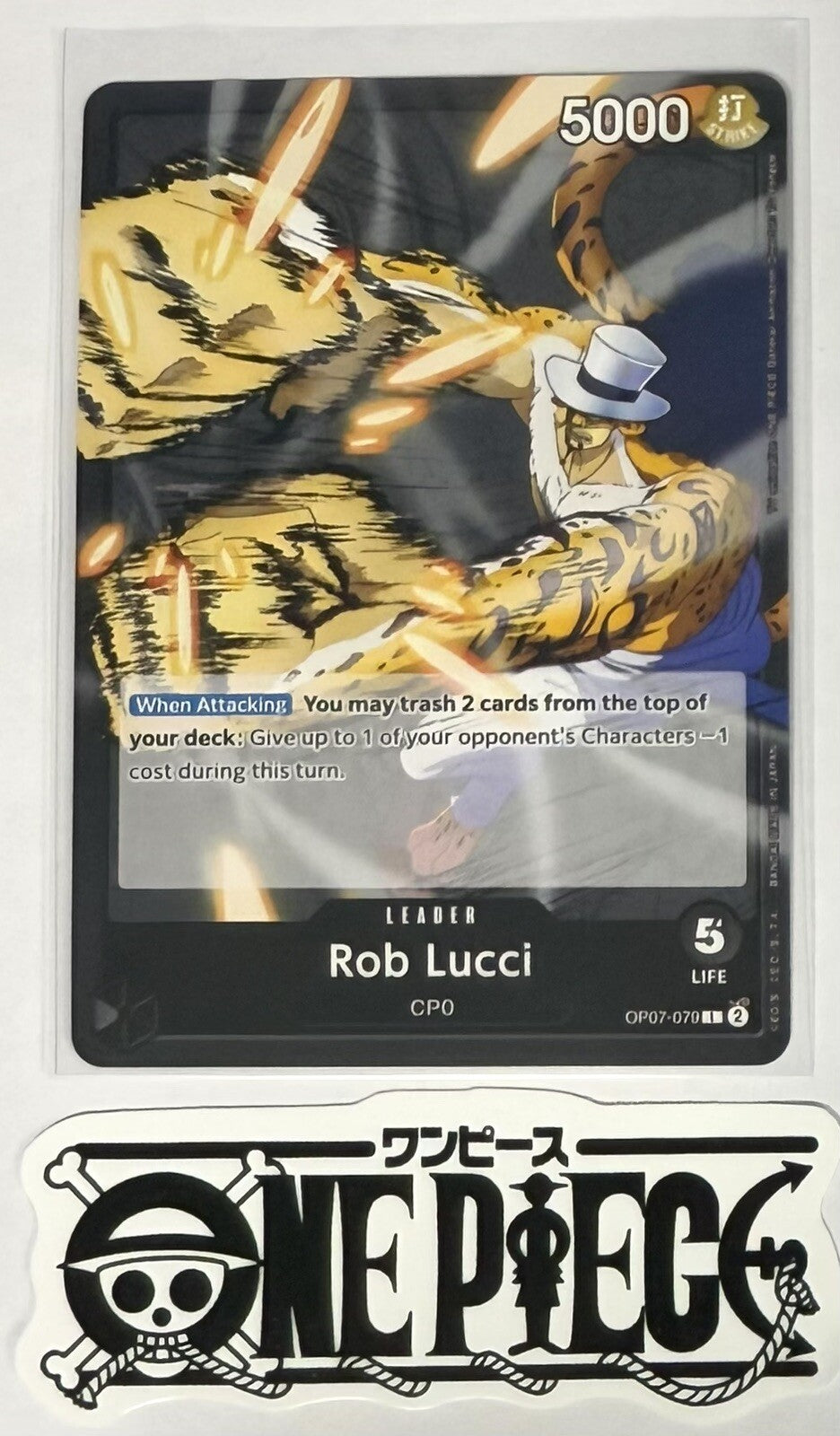 One Piece OP07-079 L Rob Lucci - Leader - English - TCG - NM/M