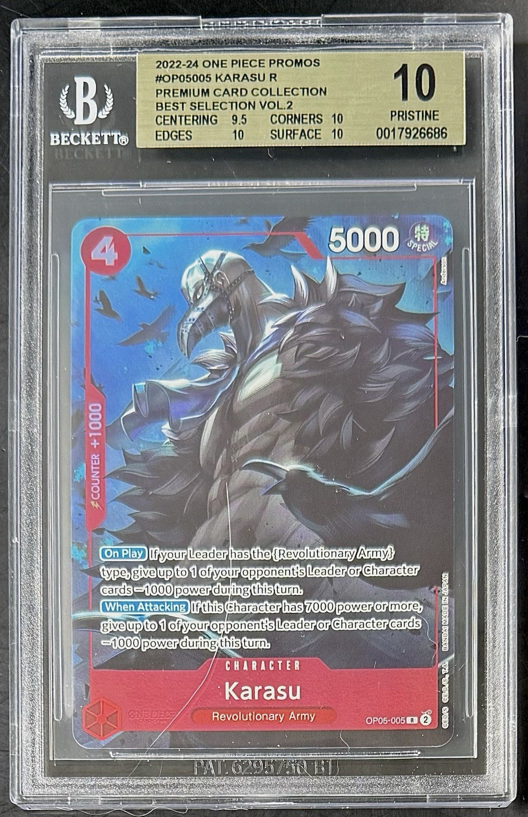 BGS 10 One Piece OP05-005 R - Karasu - EN - Foil - Best Selection Vol.2
