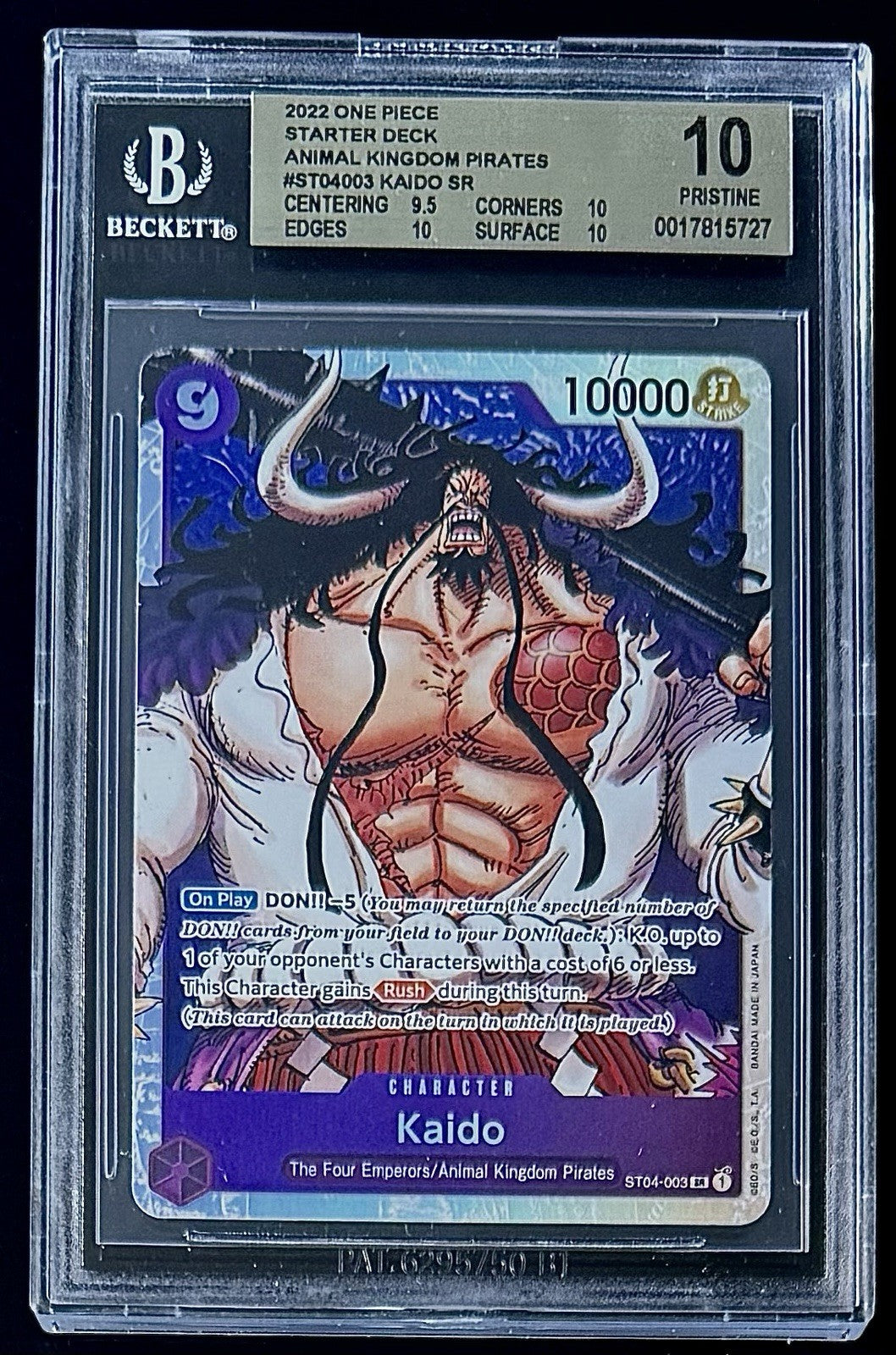 BGS 10 One Piece ST04-003 SR - Kaido - EN- Foil - Animal Kingdom Pirates