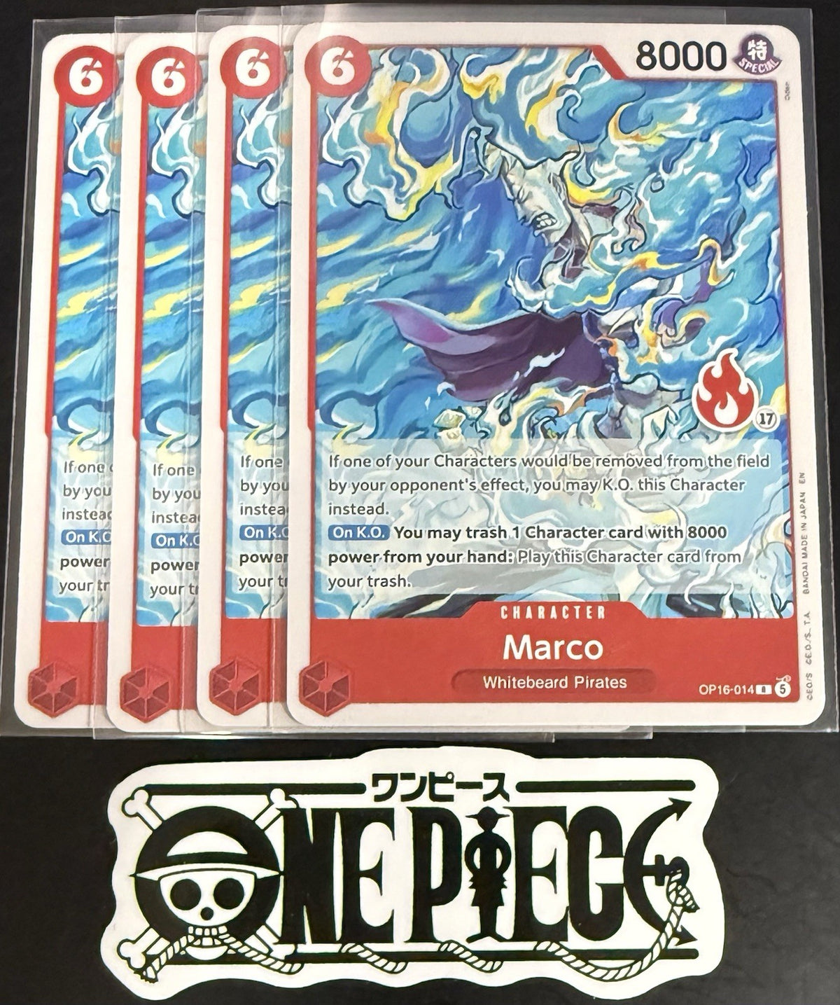 4x One Piece OP16-014 R - Marco - EN - Regular - Play Set - SD01 - NM/M