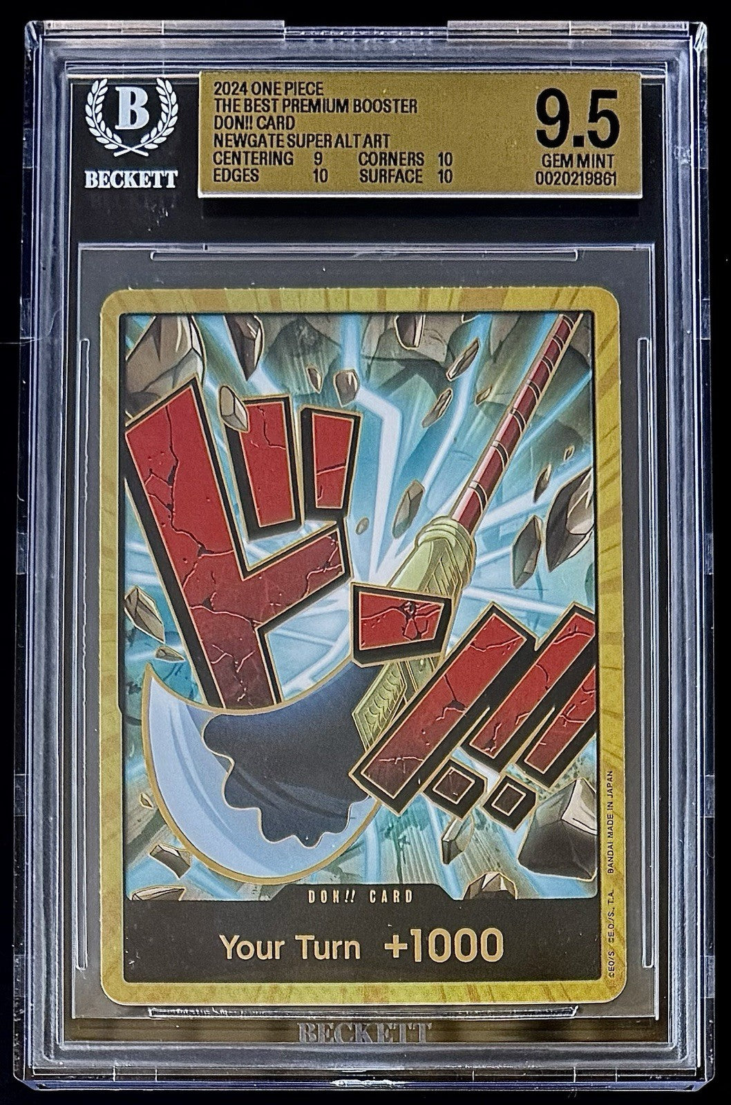 BGS 9.5 One Piece Gold Don Card Edward Newgate - Super Alt Art - EN - PRB01