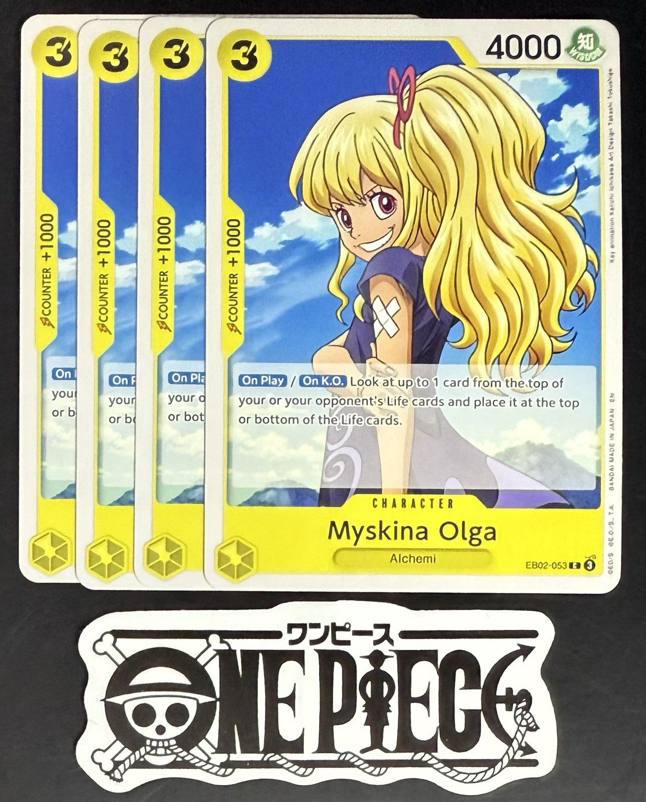 4x One Piece EB02-053 C Myskina Olga - English - Regular - Play Set - TCG - NM/M