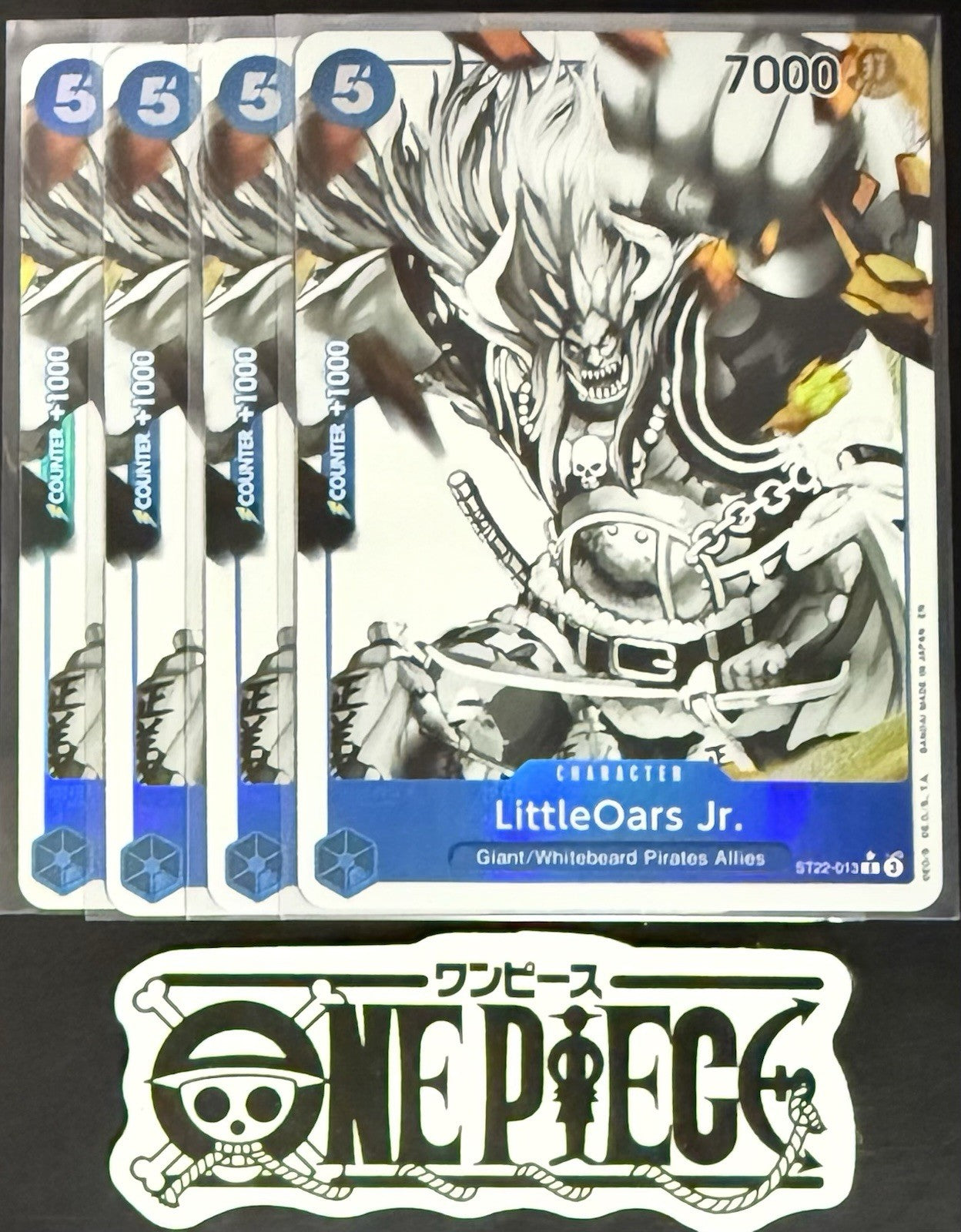 4x One Piece ST22-013 C* LittleOars Jr. Alt Art- ENG - Foil - Playset - TCG-NM/M