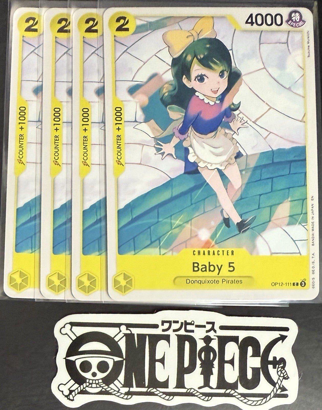 4 x One Piece OP12-111 C Baby 5 - ENG - Regular - Playset - NM/M