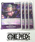 4x One Piece OP09-076 R Roronoa Zoro - Foil - English - TCG - Mint