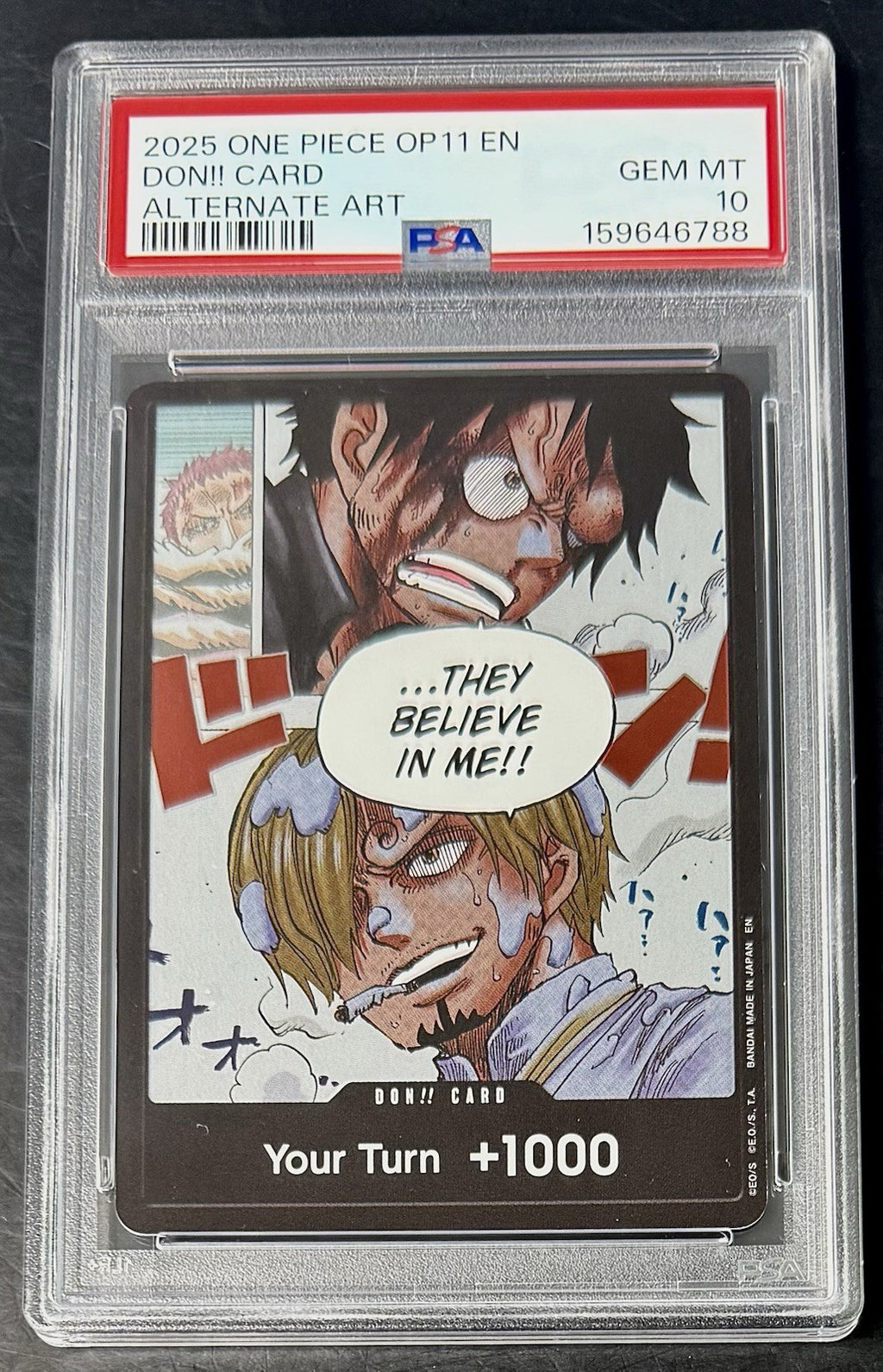 PSA 10 One Piece OP11 Don Card - Luffy & Sanji - Alt Art - EN - Divine Speed