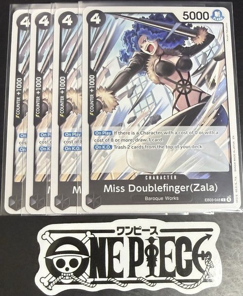 4 x One Piece EB03-046 C - Miss Doublefinger - EN - Regular - Play Set - NM/M