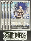 4x One Piece OP14-086 C Miss Doublefinger(Zala) - ENG - Regular - Playset - NM/M