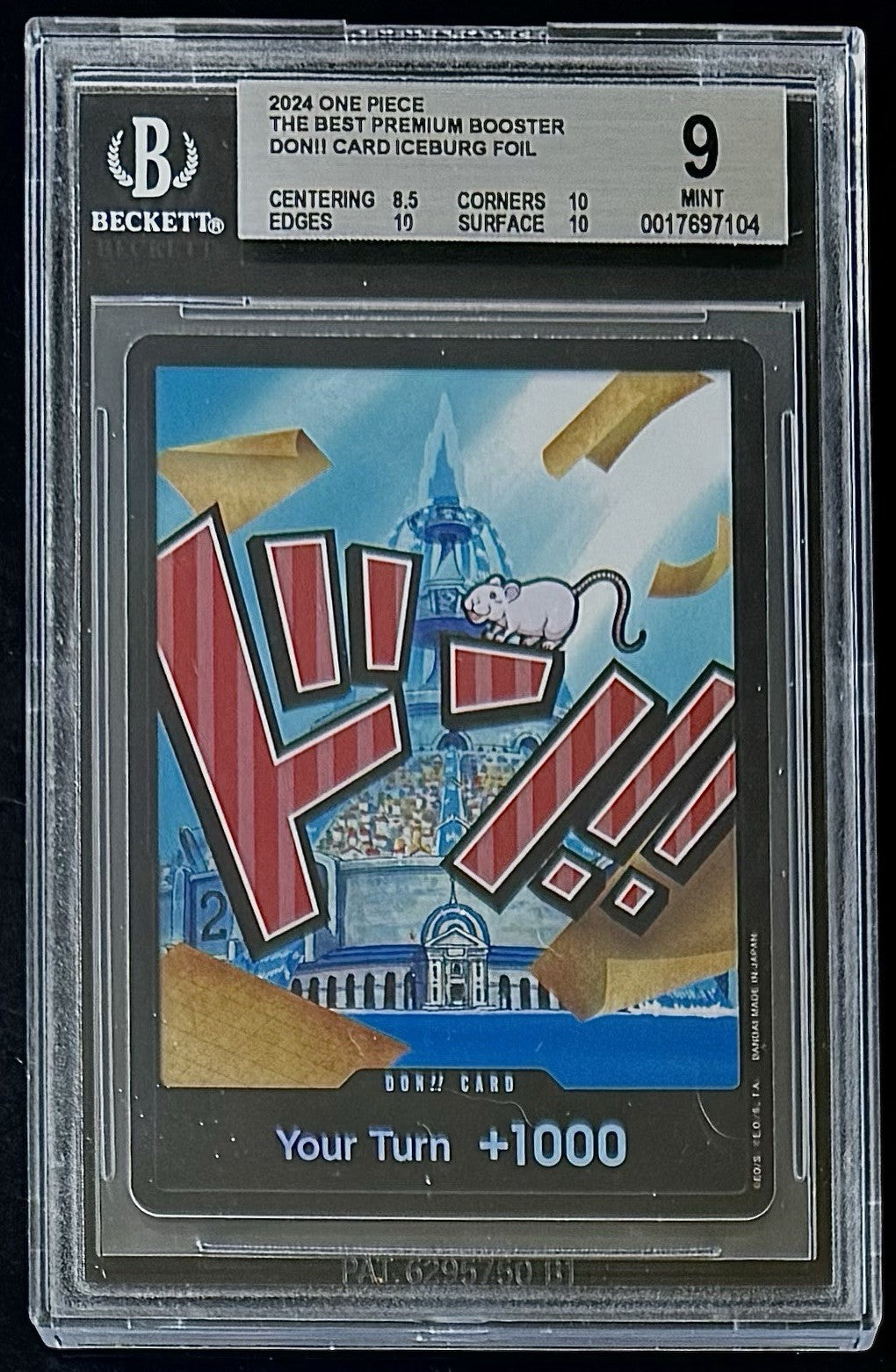 BGS 9 One Piece PRB01 Don!! Card Iceburg - English - The Best - Graded