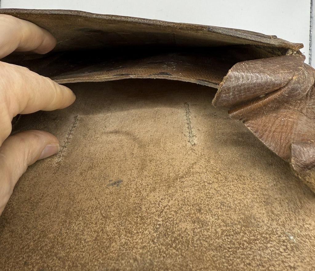 German WW2  M35 Brown Leather Map Case - Original