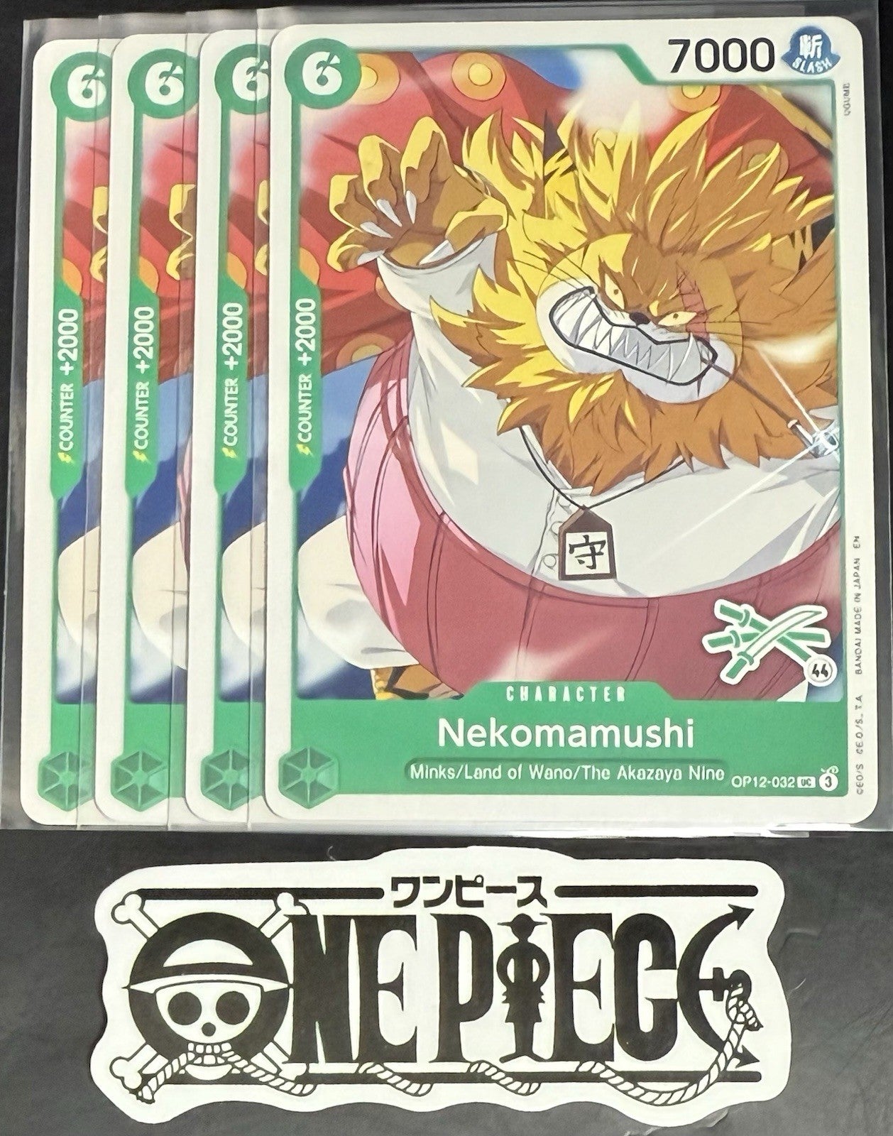 4x One Piece OP12-032 UC Nekomamushi - English - Regular - Play Set - LD01 -NM/M