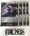 4x One Piece OP09-083 R Van Augur - Foil - English - Play Set - TCG - NM/M