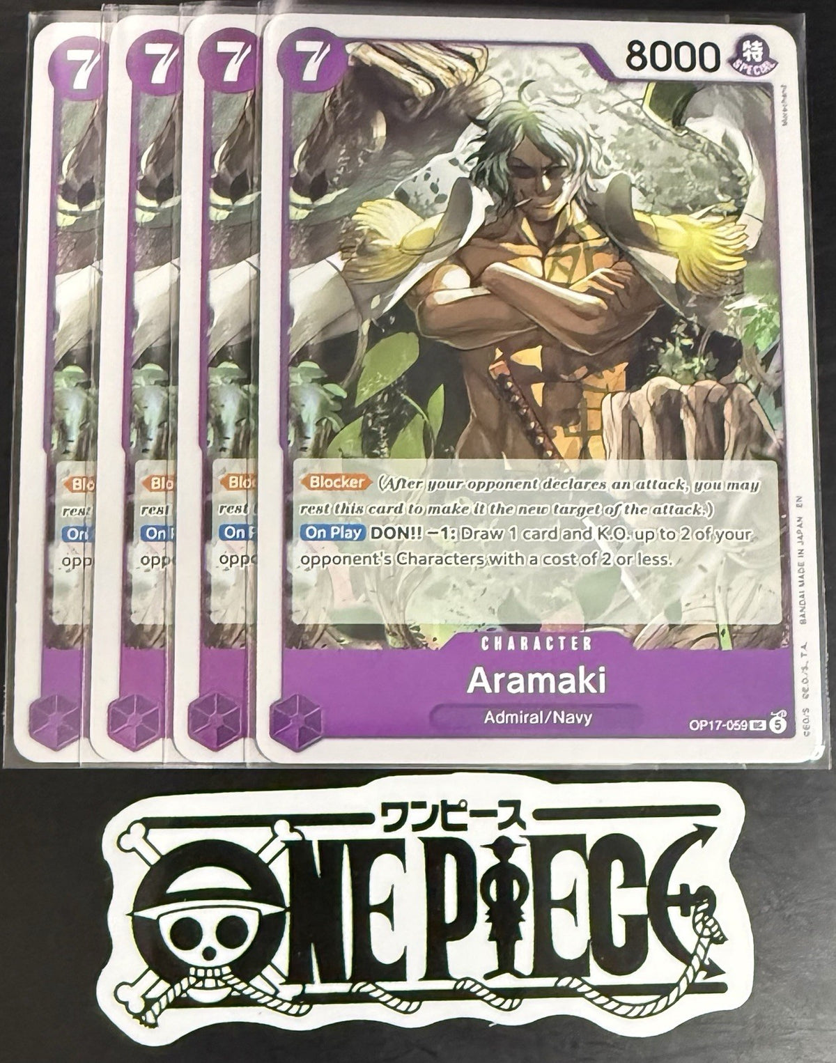 4x One Piece OP17-059 UC - Aramaki - EN - Regular - Play Set - TCG - NM/M