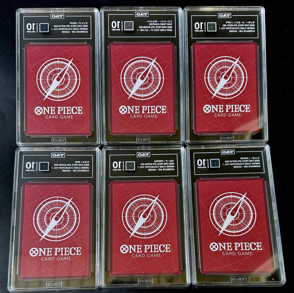 TAG 10 One Piece Base Shop Complete Set - All Six Slabs - Alt Art - JP - Promo
