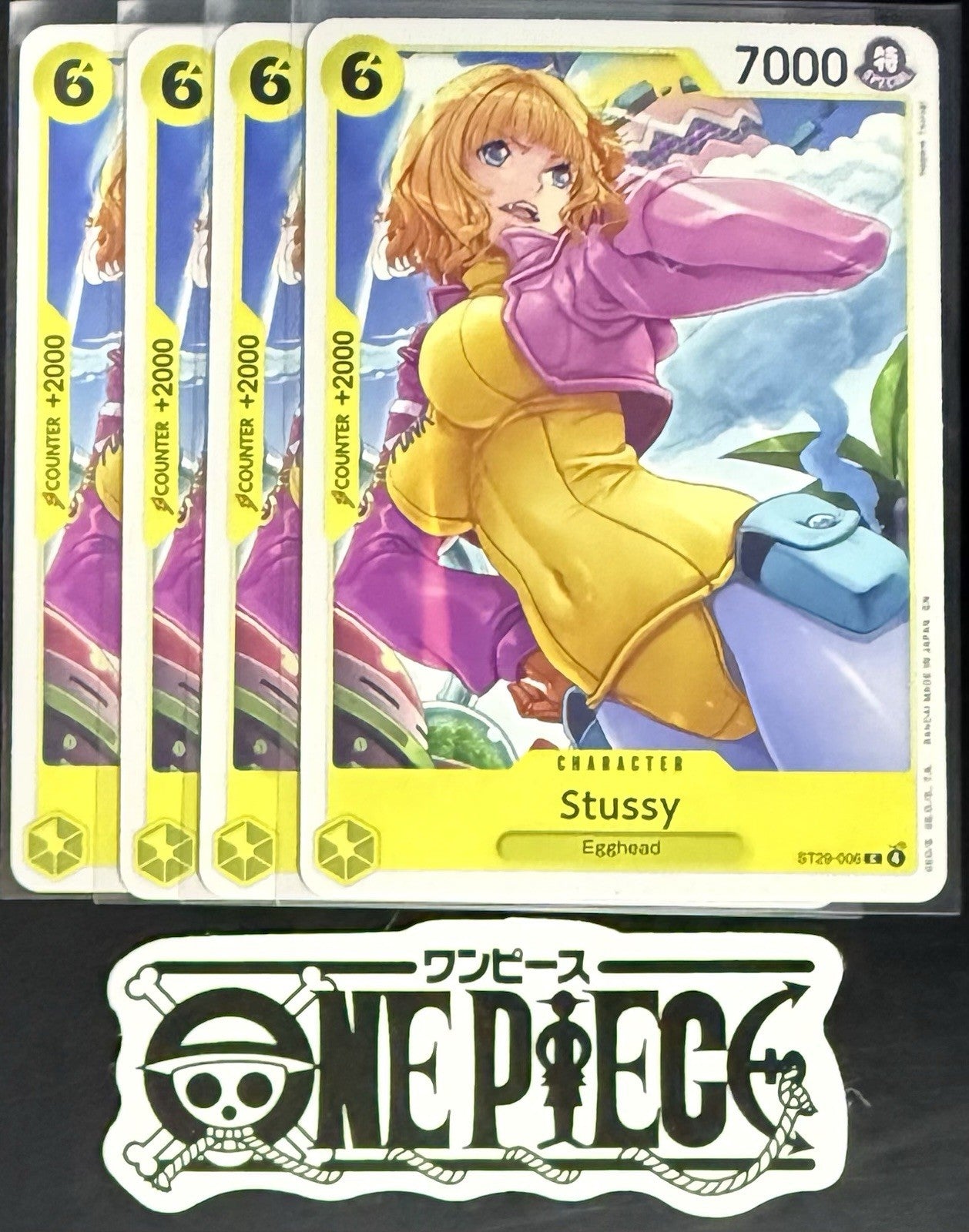 4x One Piece ST29-006 C Stussy - ENG - Regular - Playset - TCG - NM/M