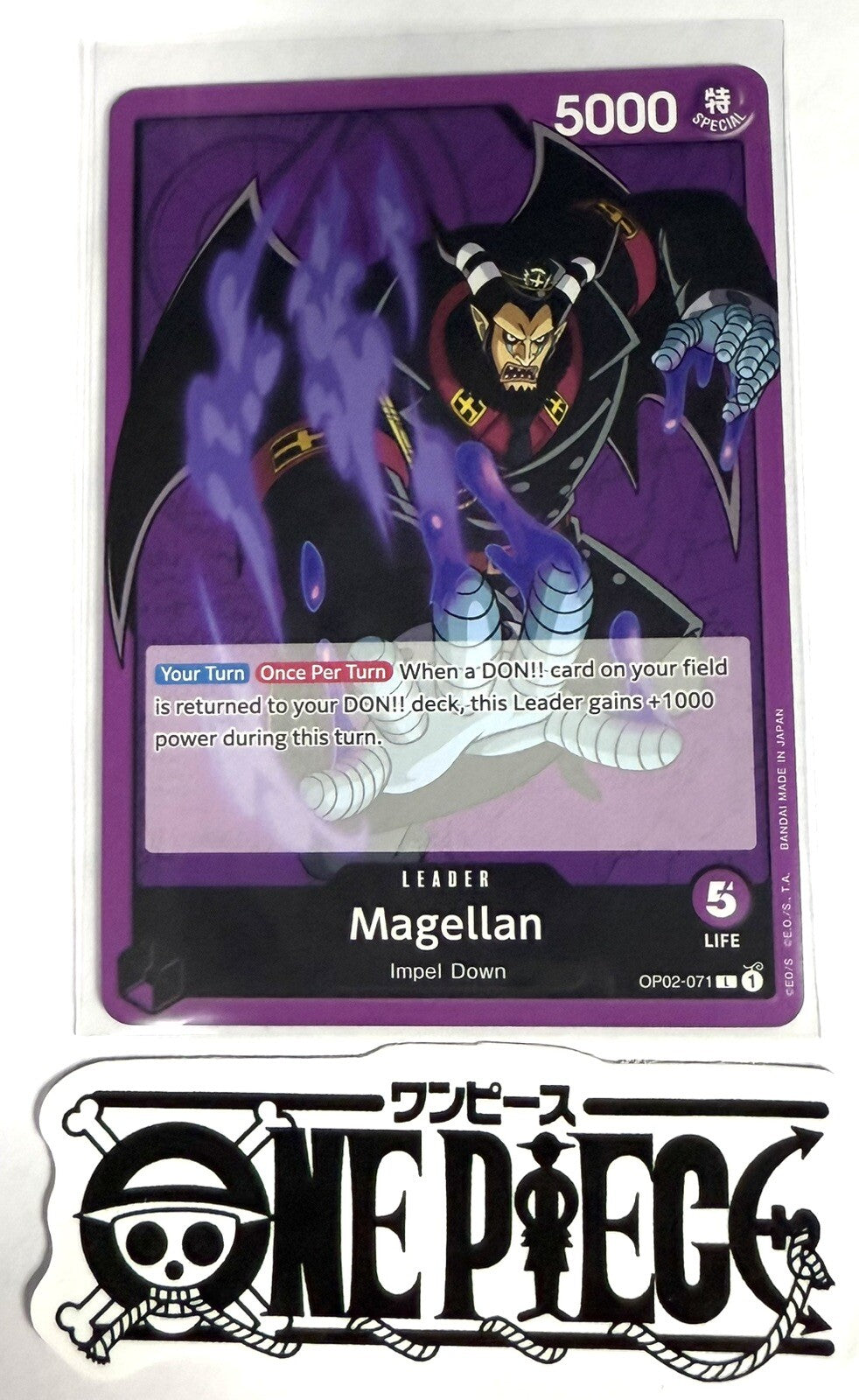 One Piece OP02-071 L Magellan - Leader - English - TCG - NM/M