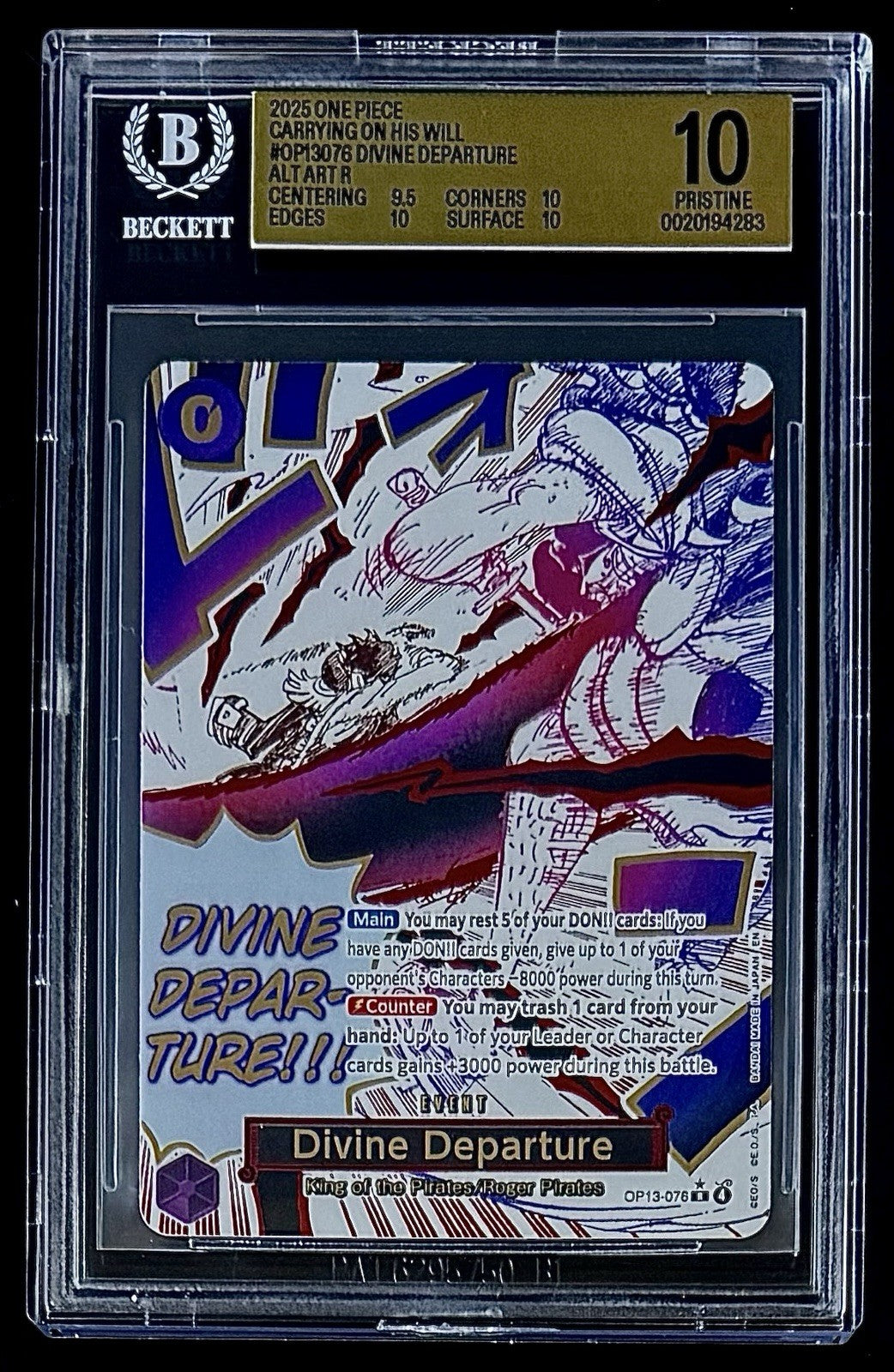 BGS 10 One Piece OP13-076 R* - Divine Departure - AA - EN - Carrying on His Will