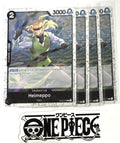 4x One Piece  ST06-010 C Helmeppo - Flag Foil - English - Playset - TCG - NM/M