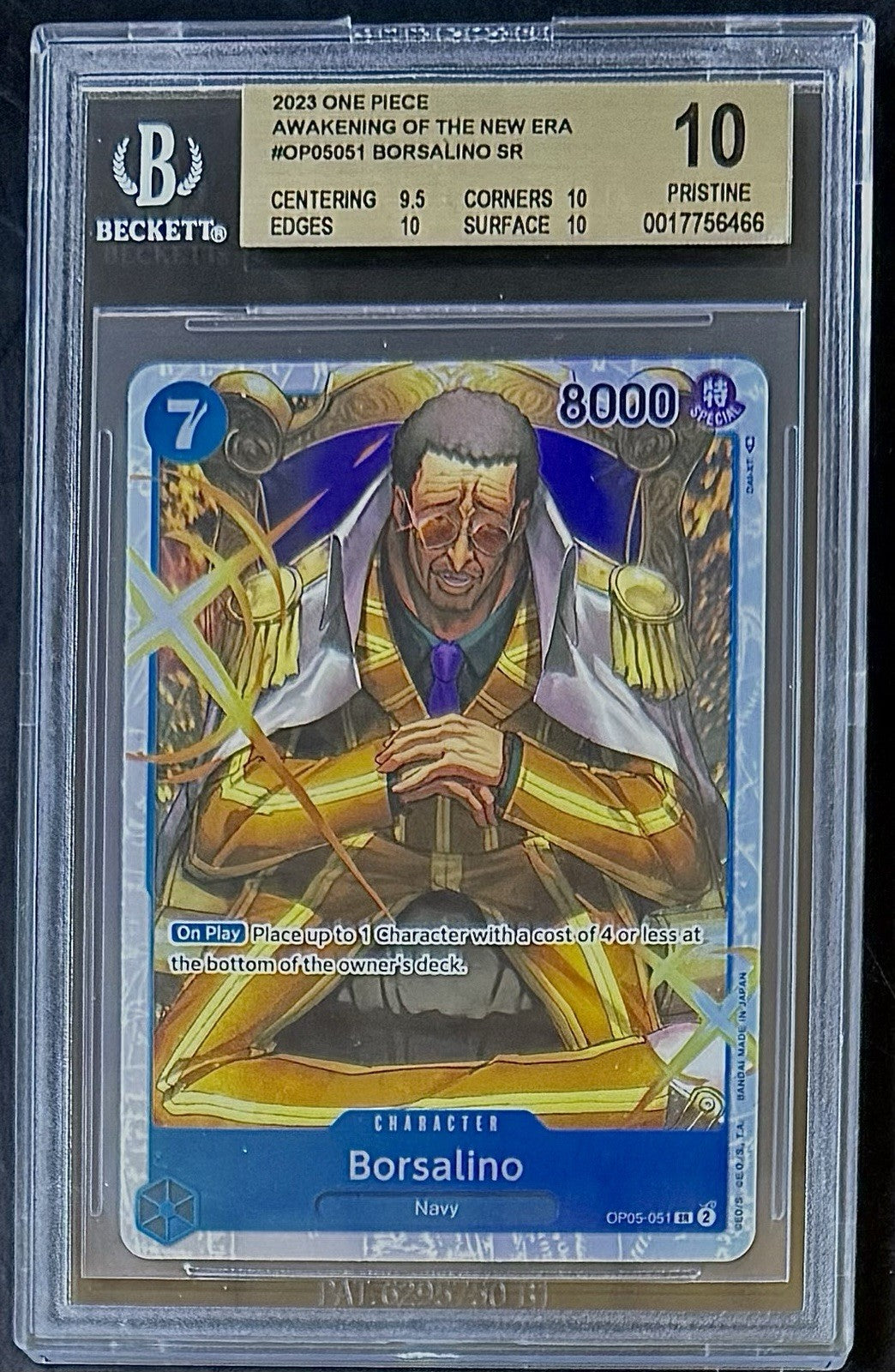 BGS 10 One Piece OP05-051 SR Borsalino - EN - Awakening of the New Era - Graded