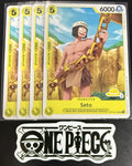 4x One Piece OP12-103 UC - Seto - EN - Regular - Play Set - SD01 - NM/M