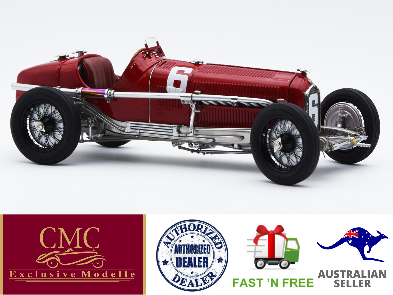 CMC M-221 Alfa Romeo P3 Caracciola, winner GP Monza 1932, #6, 1:18. LE 1,000