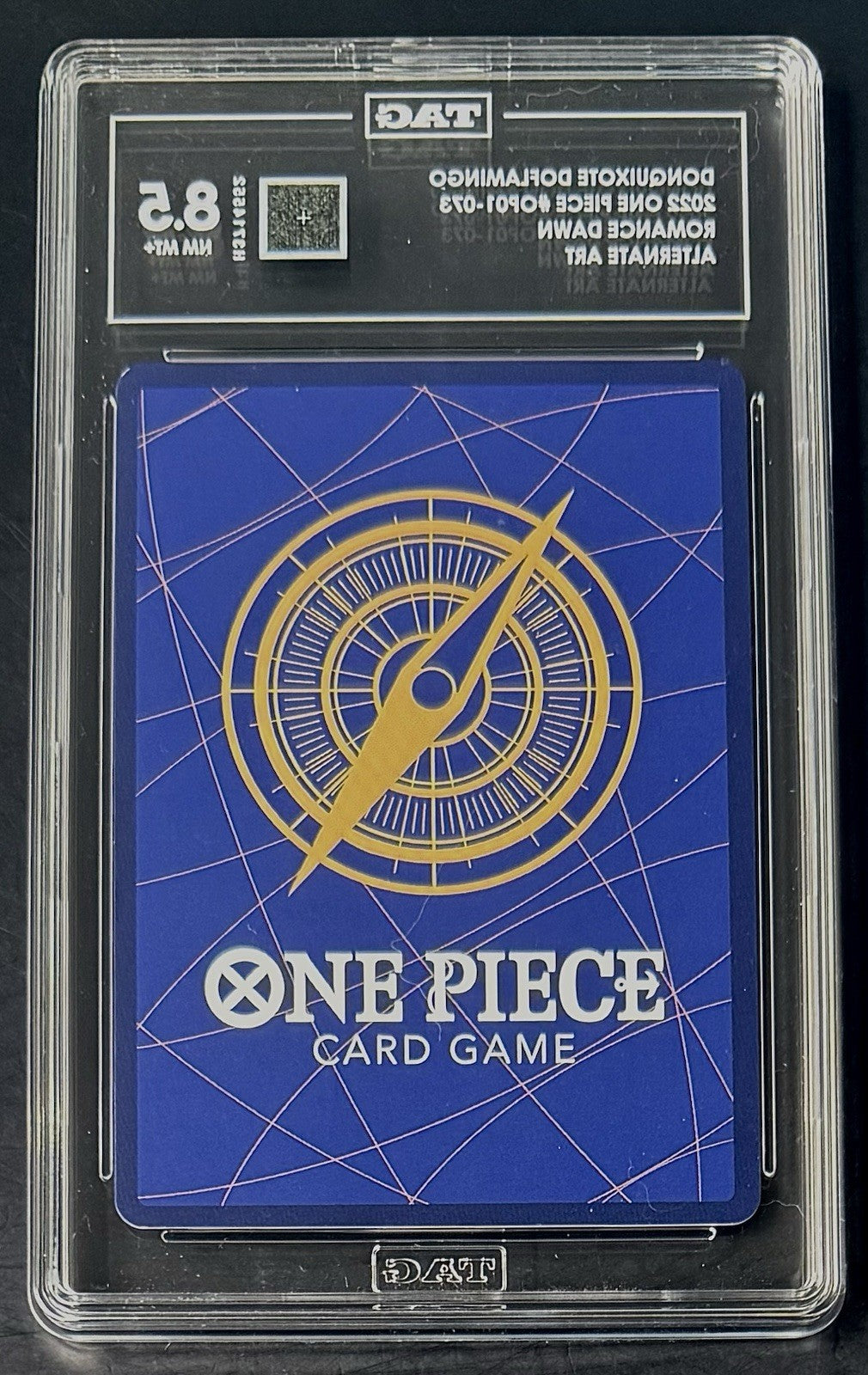 TAG 8.5 One Piece OP01-073 R - Donquixote Doflamingo -Alt Art- EN - Romance Dawn