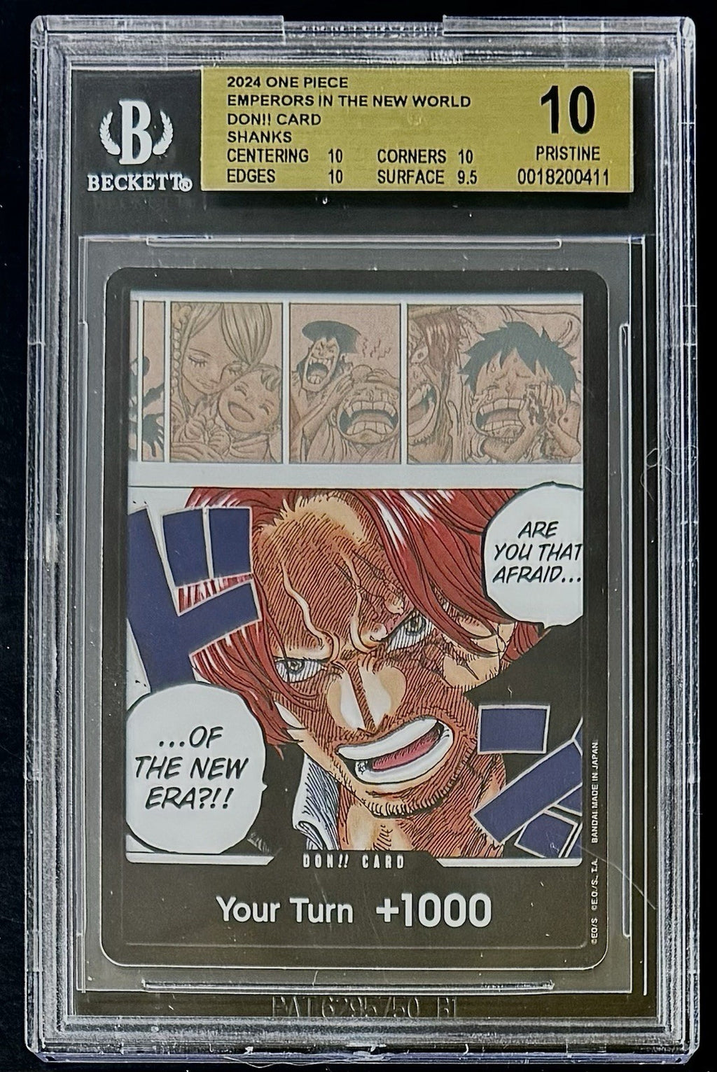 BGS 10 One Piece OP09 Don Card Alt Art - English - Emperors in New World -Graded