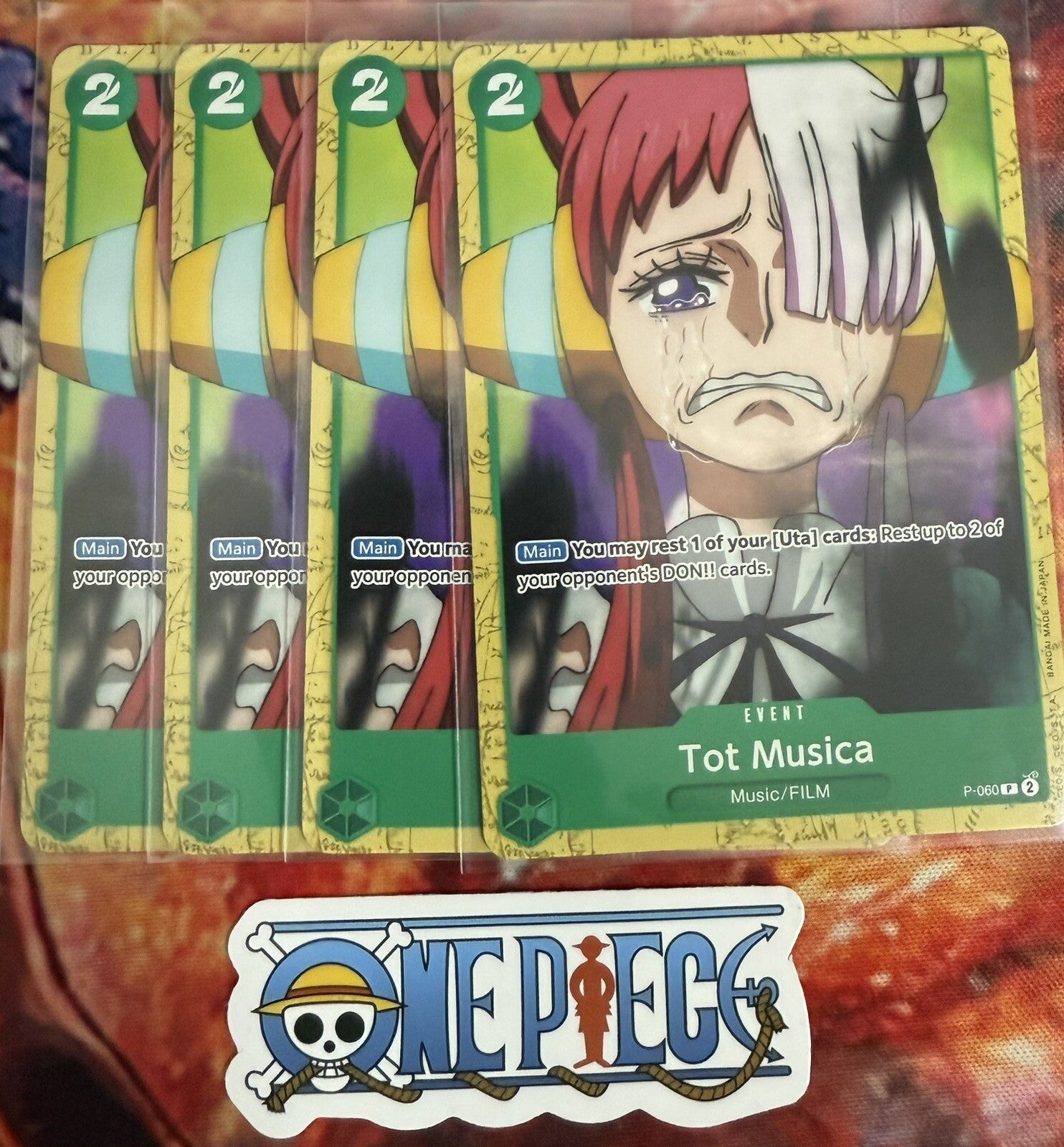 4x One Piece  Promo ST11-060 P Tot Musica - English - Playset - TCG - NM/M