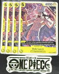4x One Piece ST29-013 C Rob Lucci - ENG - Regular - Playset - TCG - NM/M