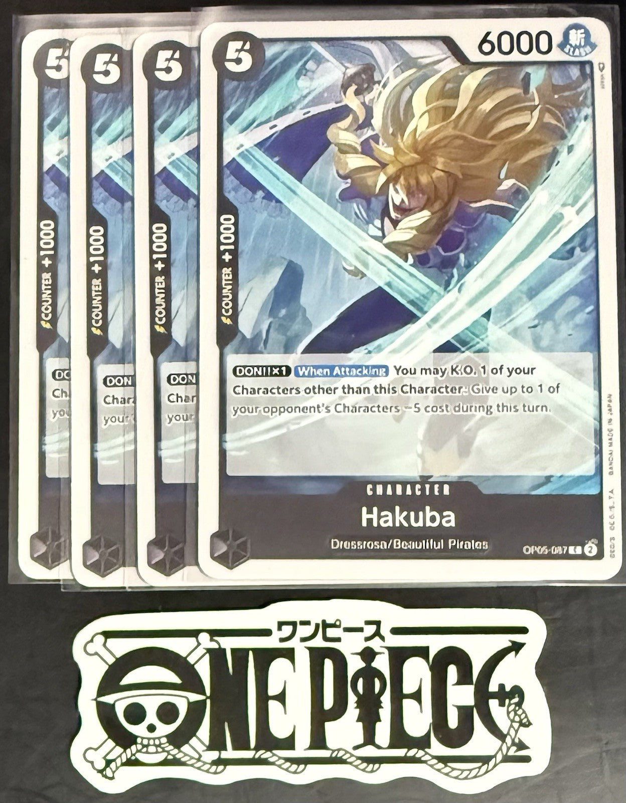 4x One Piece OP05-087 C Hakuba - ENG - Play Set - Regular - TCG - NM/M